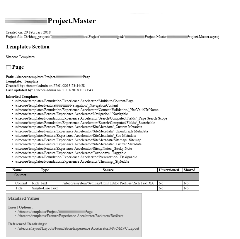 Screen shot of project master